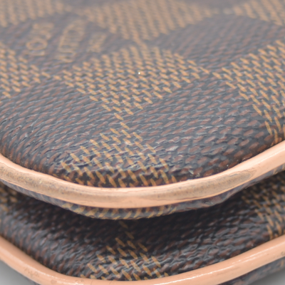$1420 2020 Louis Vuitton Double Zip Pochette Damier Ebene MI0220 10020365