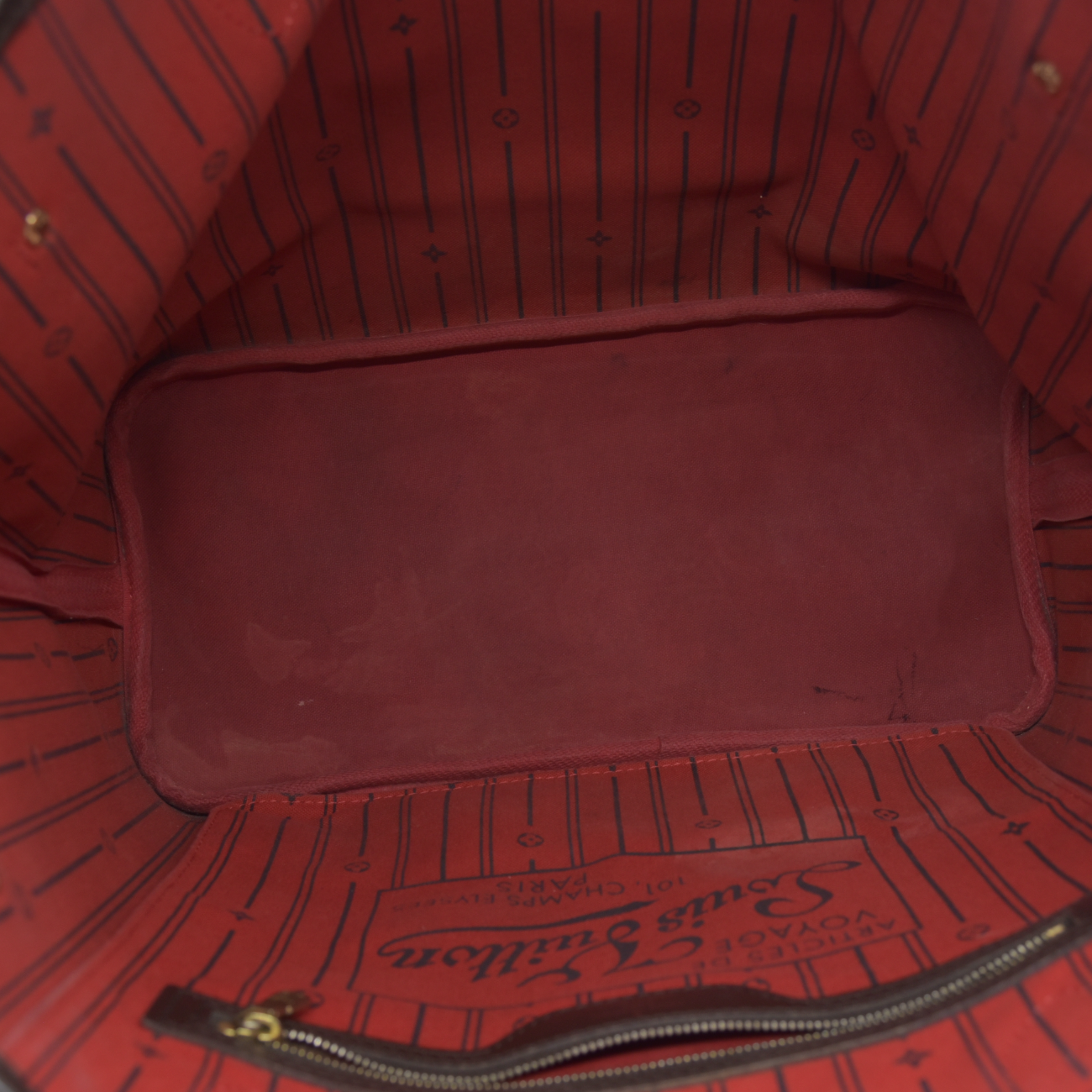$2240 2010 Louis Vuitton Neverfull MM Damier Ebene  CA0190