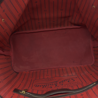 $2240 2010 Louis Vuitton Neverfull MM Damier Ebene  CA0190