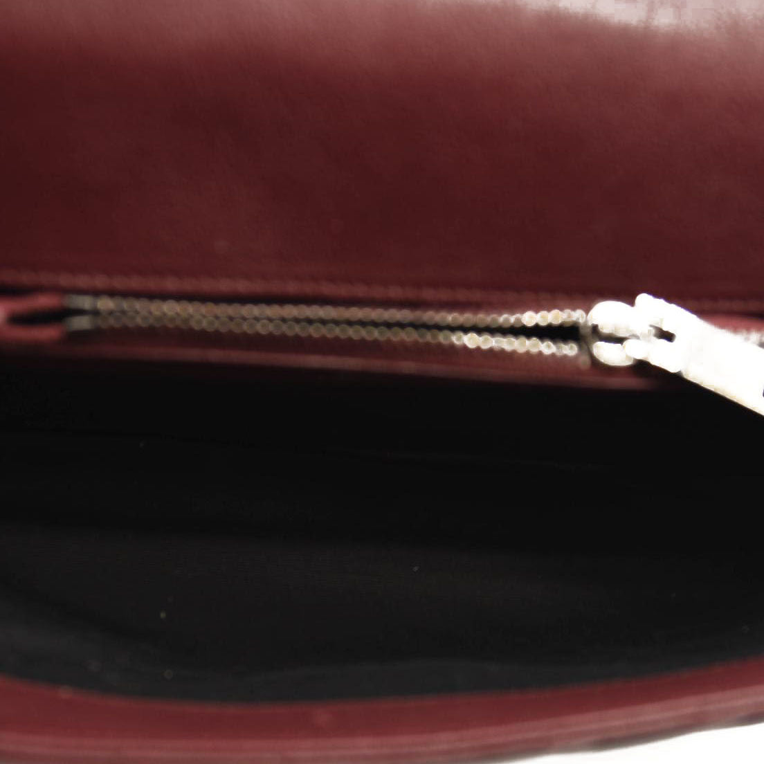 SAINT LAURENT Sheepskin Matelasse Chevron Monogram Medium College Bag Rouge Legion