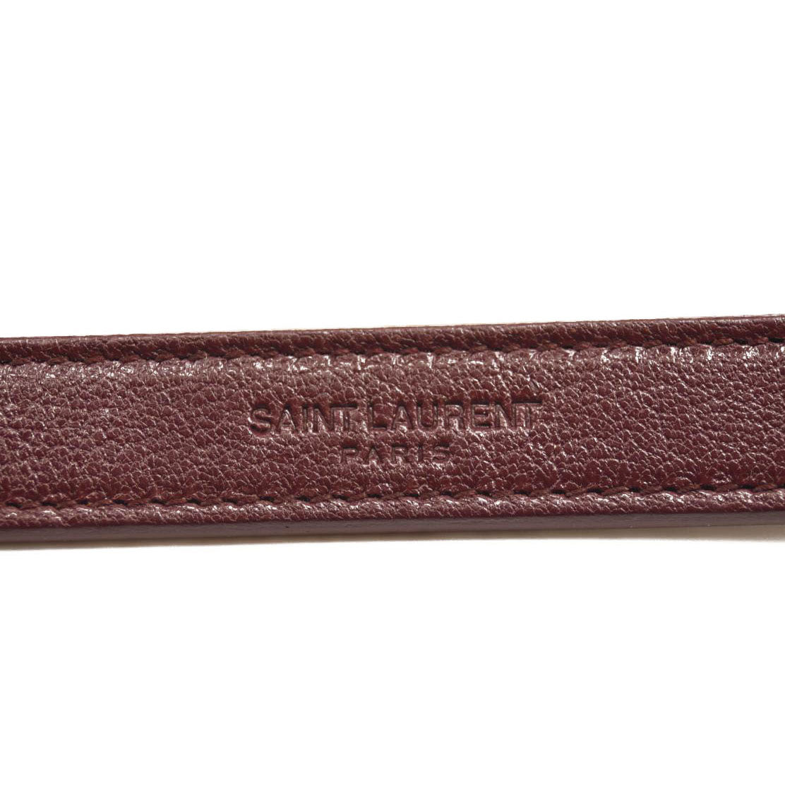 SAINT LAURENT Sheepskin Matelasse Chevron Monogram Medium College Bag Rouge Legion