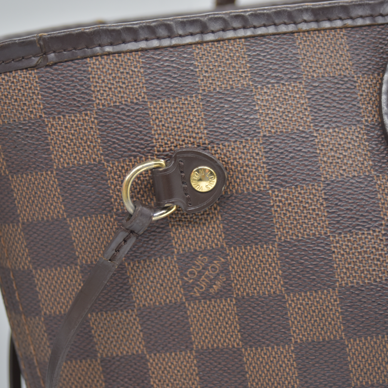 $2240 2010 Louis Vuitton Neverfull MM Damier Ebene  CA0190