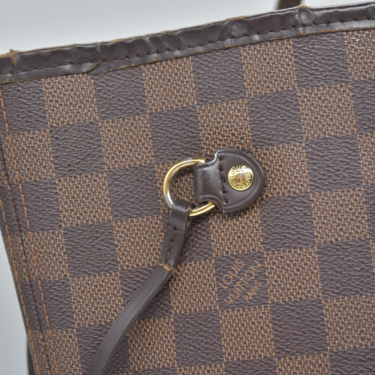 $2240 2010 Louis Vuitton Neverfull MM Damier Ebene  CA0190