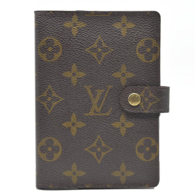$505 Louis Vuitton Monogram Agenda PM Notebook Cover Brown CA1919