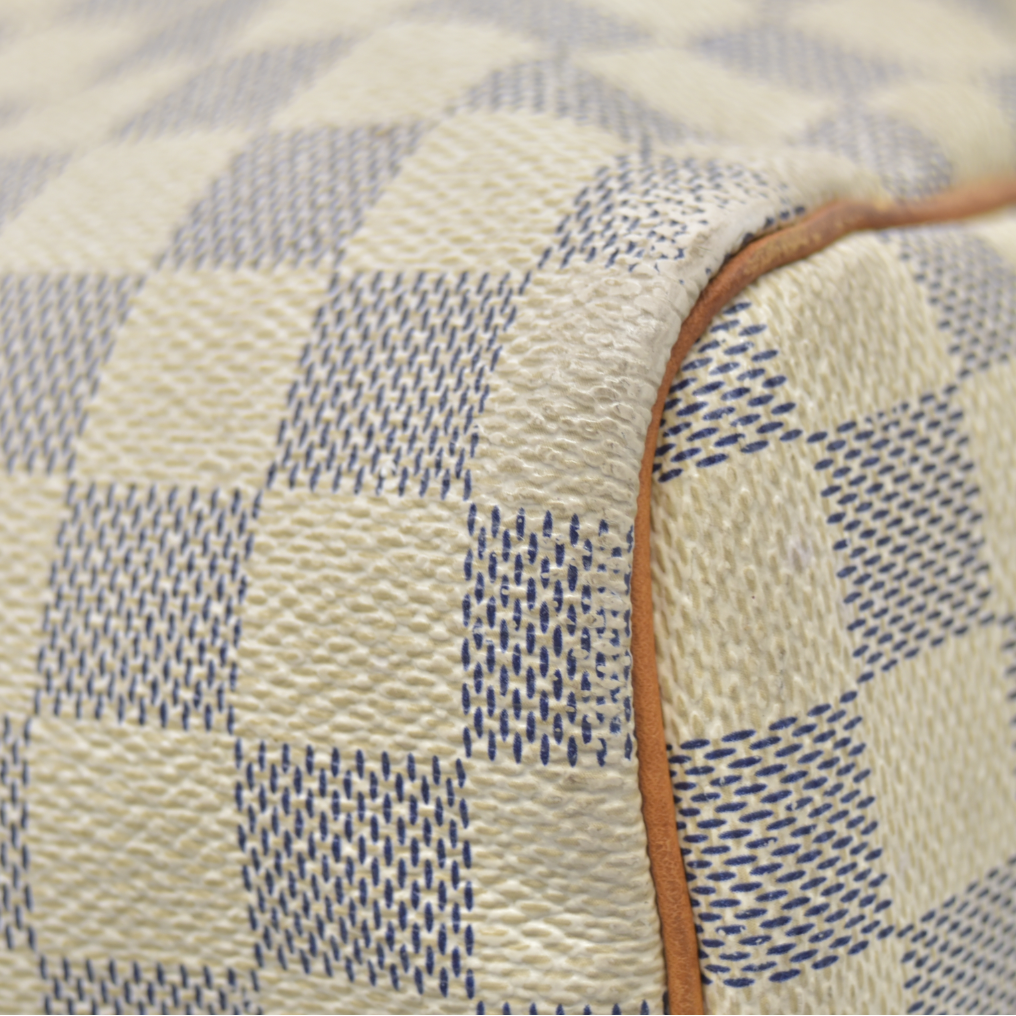 $1550 2010 Louis Vuitton Speedy 30 Damier Azur DU1170