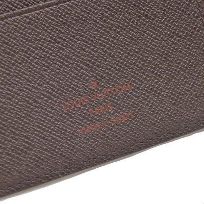 $390 Louis Vuitton 1999 Damier Ebene Passport Holder Wallet
