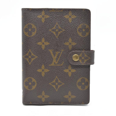 $505 Louis Vuitton Monogram Agenda PM Notebook Cover Brown SP1010