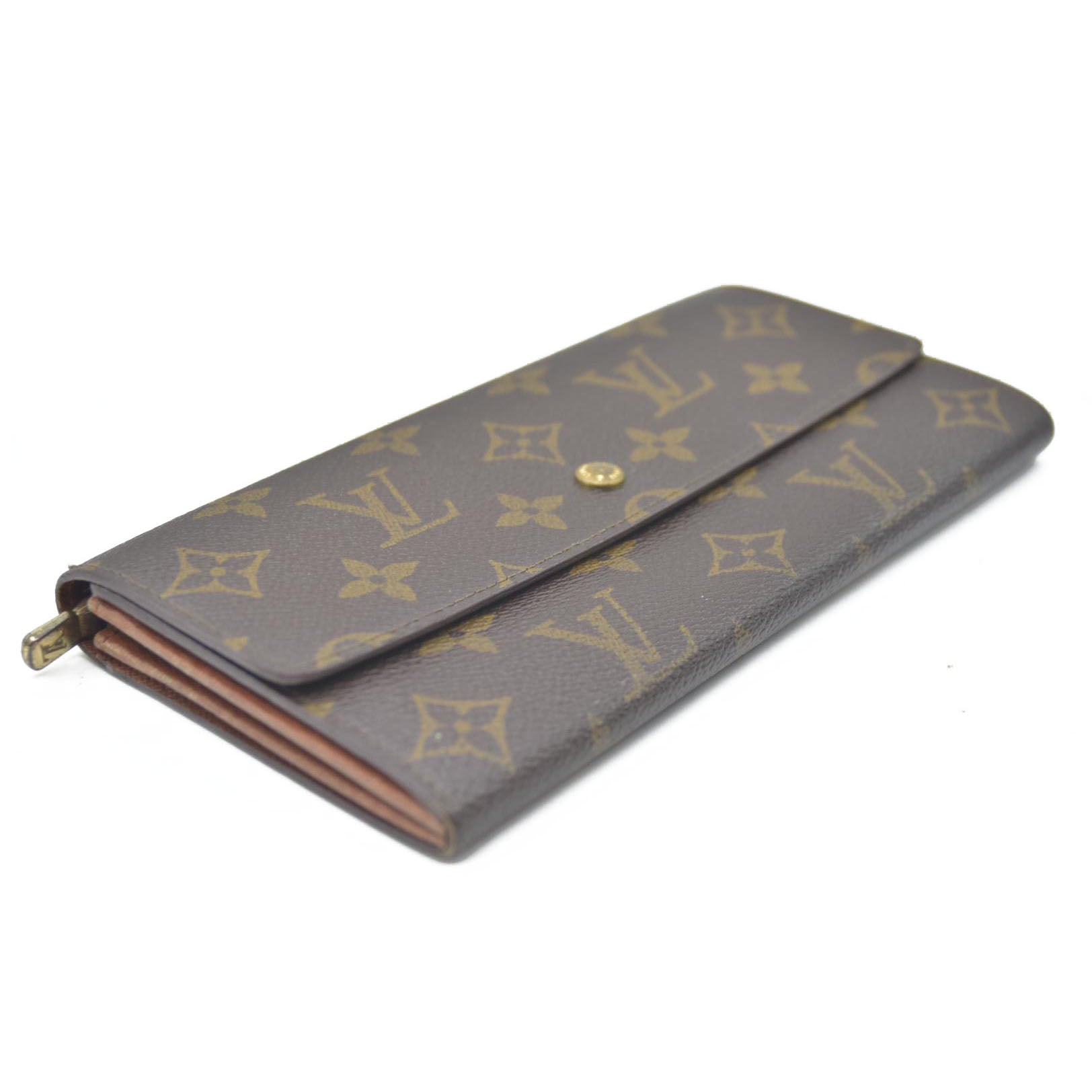 Louis Vuitton $725 Monogram Portefeiulle Sarah Long Bifold Wallet AN1920 CONSIGNMENT