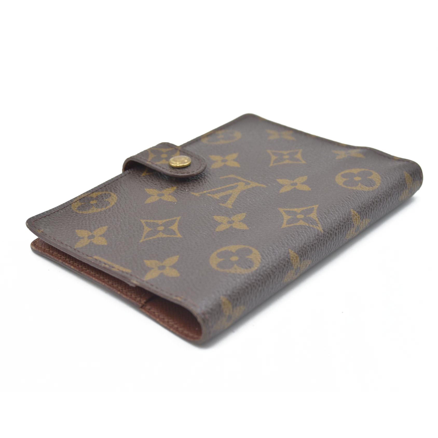 $505 Louis Vuitton Monogram Agenda PM Notebook Cover Brown SP1010