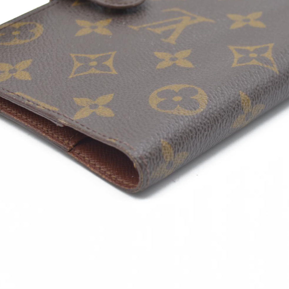 $505 Louis Vuitton Monogram Agenda PM Notebook Cover Brown SP1010