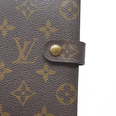 $505 Louis Vuitton Monogram Agenda PM Notebook Cover Brown SP1010