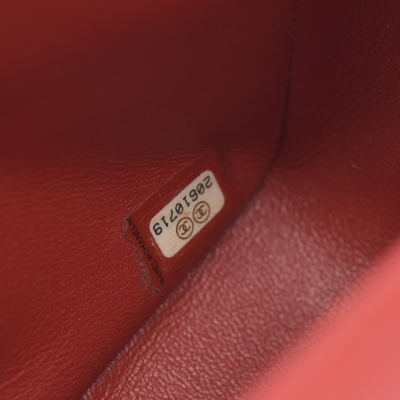 $5200 Chanel Classic Mini Square Flap Bag Red