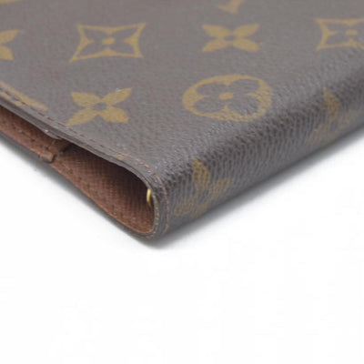 $505  Louis Vuitton Monogram Agenda PM Notebook Cover Brown CA0969