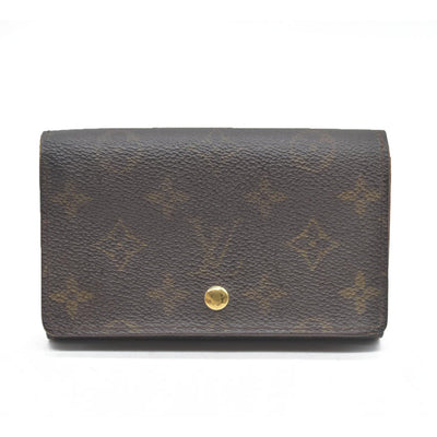 $560 Louis Vuitton Monogram Porte Monnaie Billets Tresor Bifold Wallet RA1906
