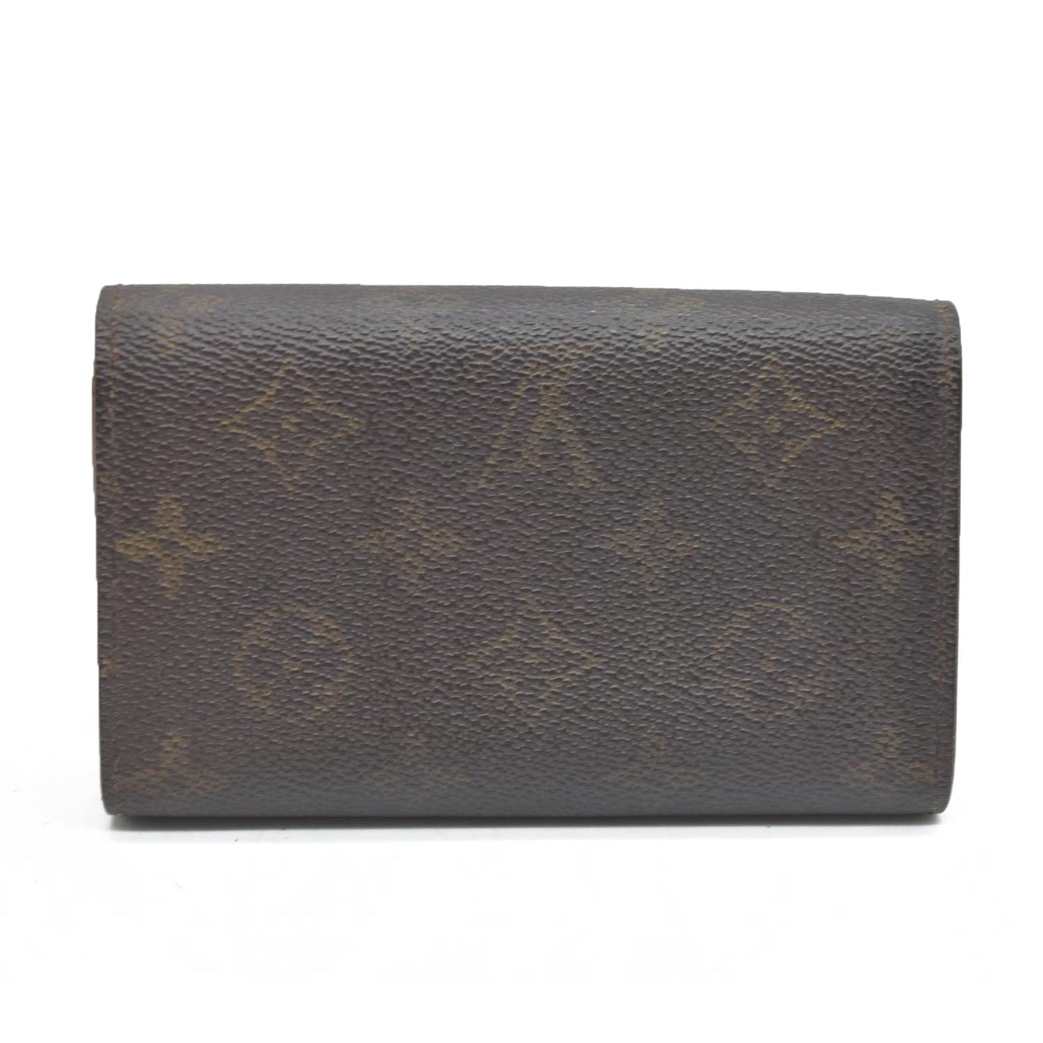 $560 Louis Vuitton Monogram Porte Monnaie Billets Tresor Bifold Wallet RA1906