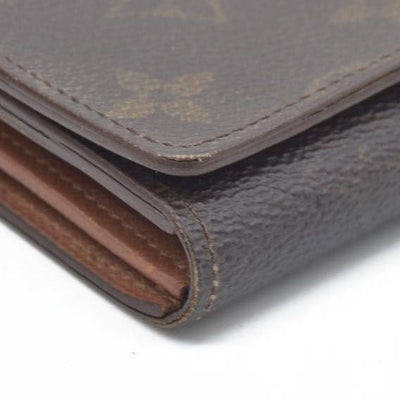 $560 Louis Vuitton Monogram Porte Monnaie Billets Tresor Bifold Wallet RA1906