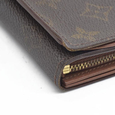 $560 Louis Vuitton Monogram Porte Monnaie Billets Tresor Bifold Wallet RA1906