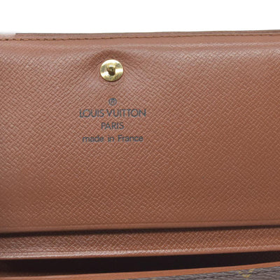 $560 Louis Vuitton Monogram Porte Monnaie Billets Tresor Bifold Wallet RA1906