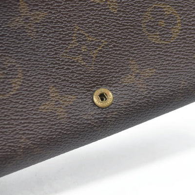 $560 Louis Vuitton Monogram Porte Monnaie Billets Tresor Bifold Wallet RA1906
