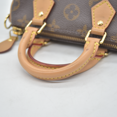$1960 2022 Louis Vuitton Monogram Nano Speedy Bandouliere TY3212 10020484