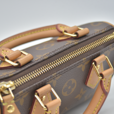 $1960 2022 Louis Vuitton Monogram Nano Speedy Bandouliere TY3212 10020484