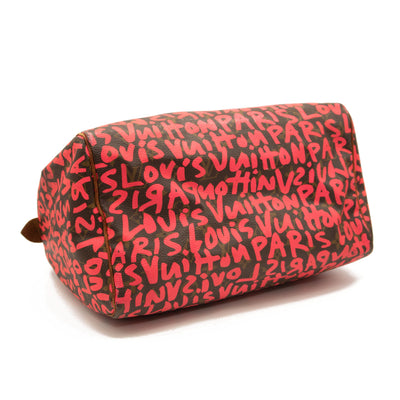 Louis Vuitton Monogram Graffiti Speedy 30 Fuchsia