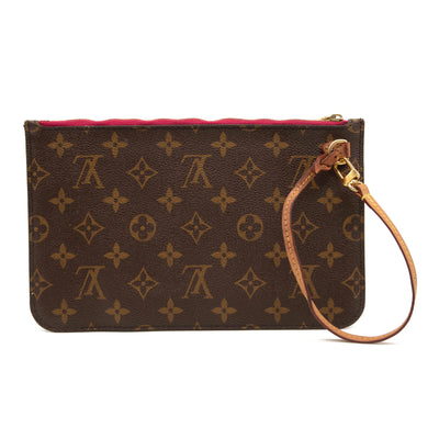 Louis Vuitton Monogram Neverfull MM GM Pochette Pivoine