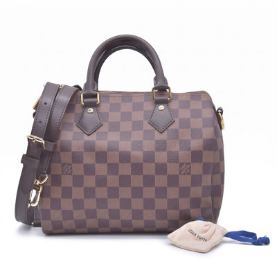 $1980 Louis Vuitton Damier Ebene Speedy Bandouliere 25 RFID