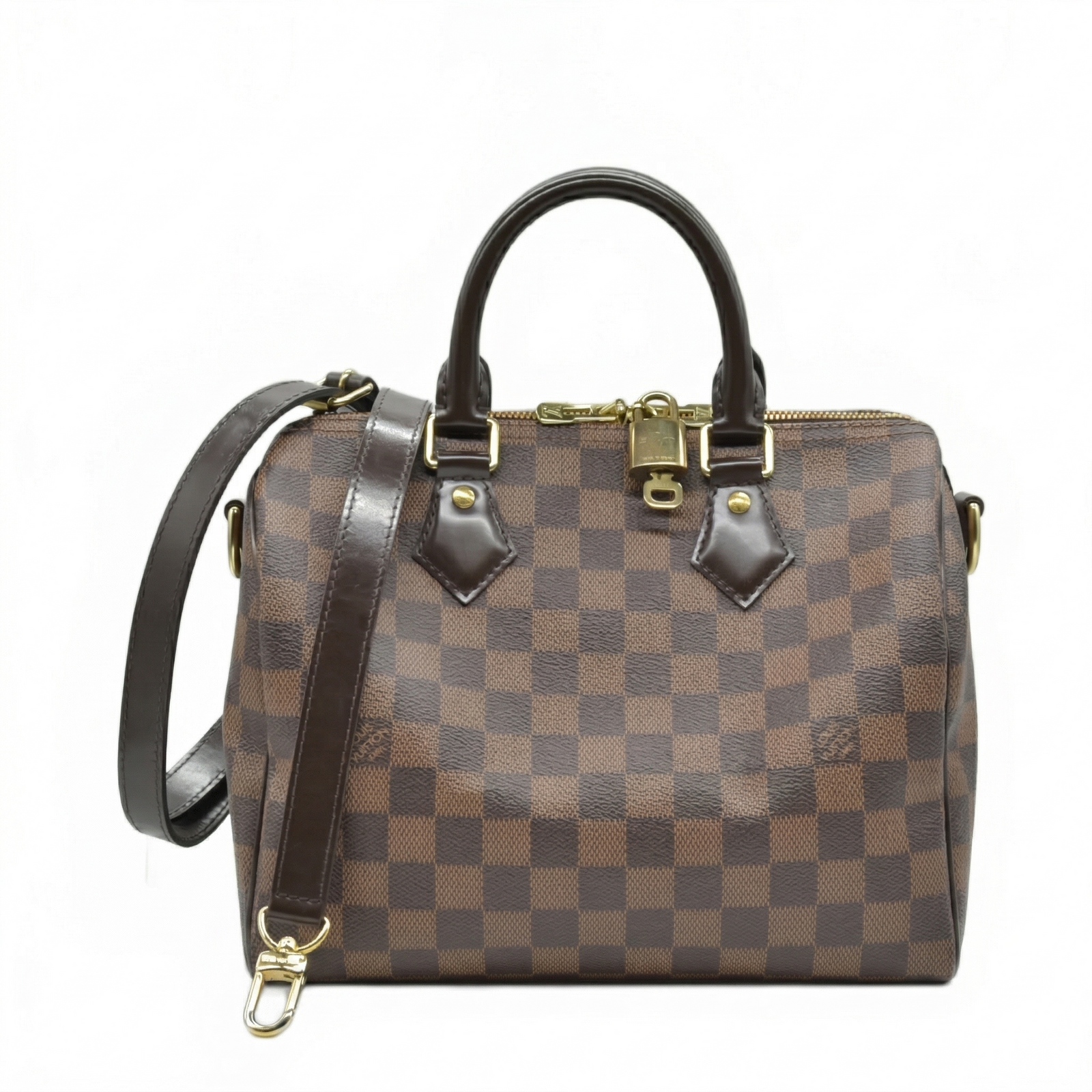 $1940 2016 Louis Vuitton Damier Ebene Speedy Bandouliere 25 SD3126