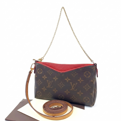 $1550 2016 Louis Vuitton Monogram Pallas Clutch Poppy GI0186