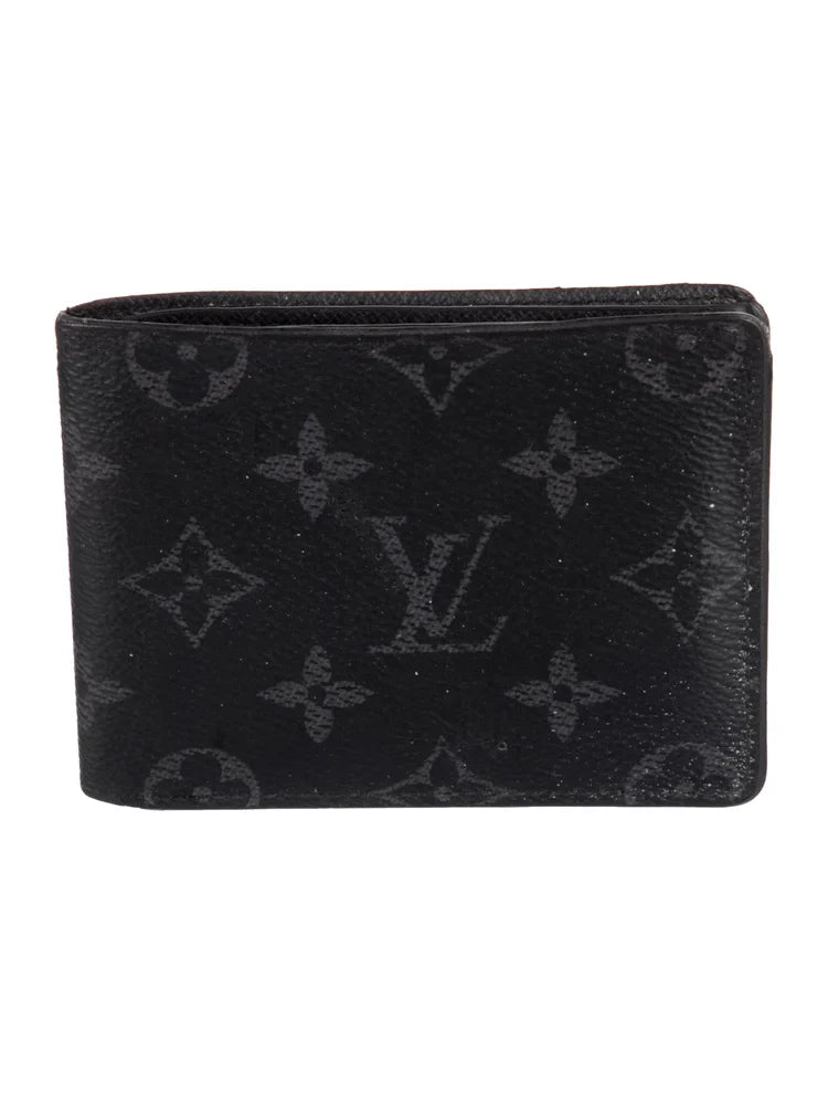 $545 Louis Vuitton  Monogram Eclipse Coated Canvas Slender NM