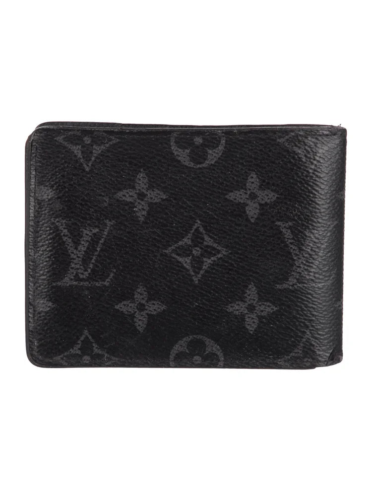 $545 Louis Vuitton  Monogram Eclipse Coated Canvas Slender NM