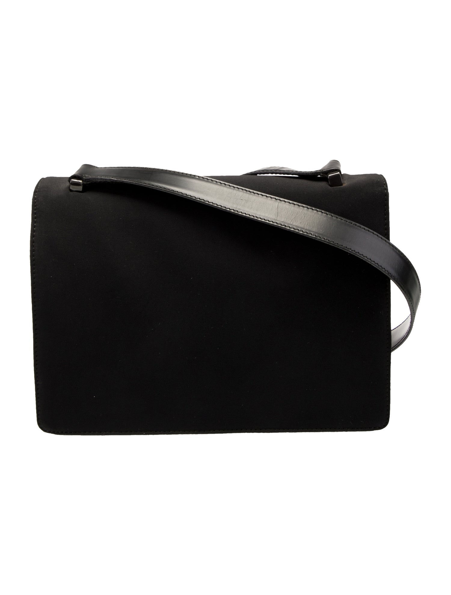 $1100 Prada Tessuto Nylon Push-Lock Shoulder Bag