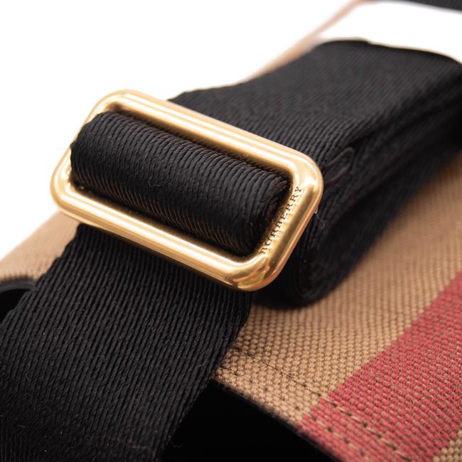 Burberry Mega Check Small Baildon Computer Black Brown Canvas Messenger Bag