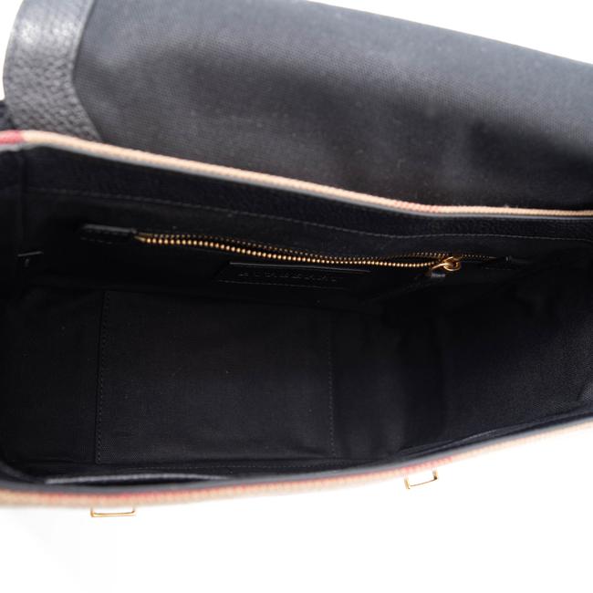 Burberry Mega Check Small Baildon Computer Black Brown Canvas Messenger Bag