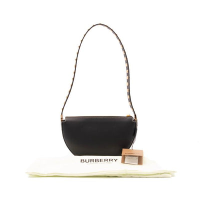 NEW Burberry Mini Olympia Studded Black Leather Shoulder Bag