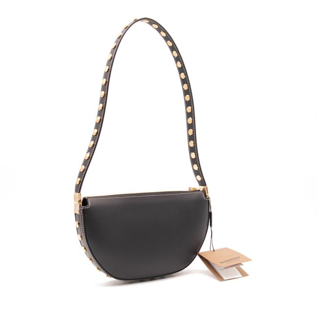 NEW Burberry Mini Olympia Studded Black Leather Shoulder Bag