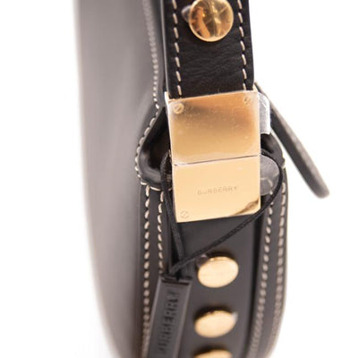 NEW Burberry Mini Olympia Studded Black Leather Shoulder Bag