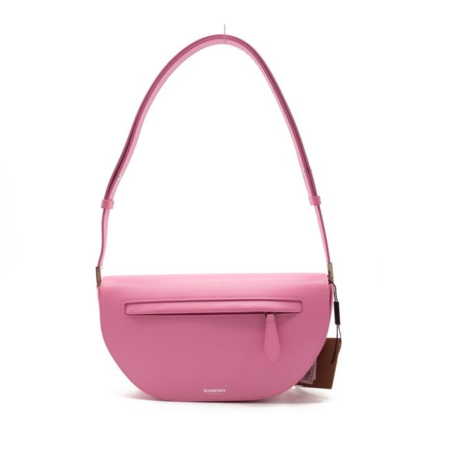 NEW Burberry Small Olympia Primrose Pink Leather Shoulder Bag