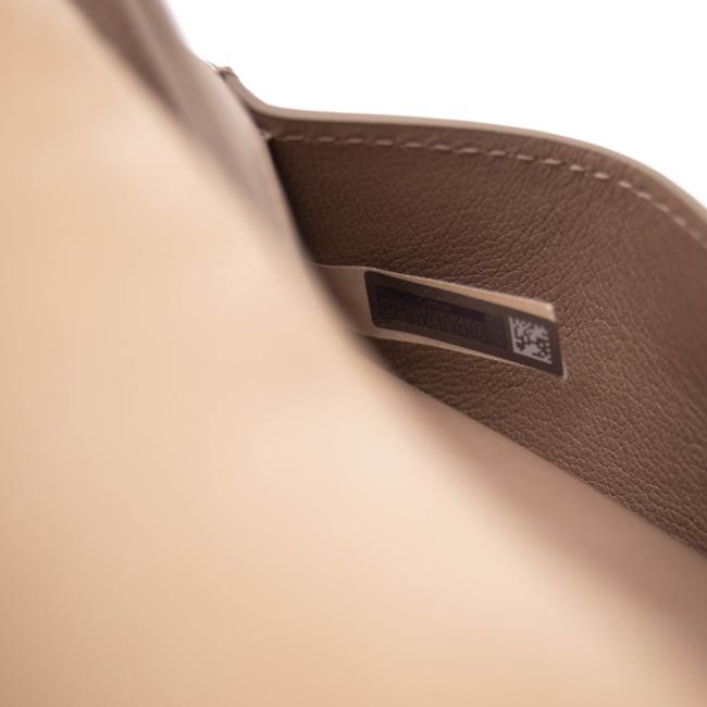 NEW Chloe Hobo Kiss Motty Grey Beige Leather Shoulder Bag