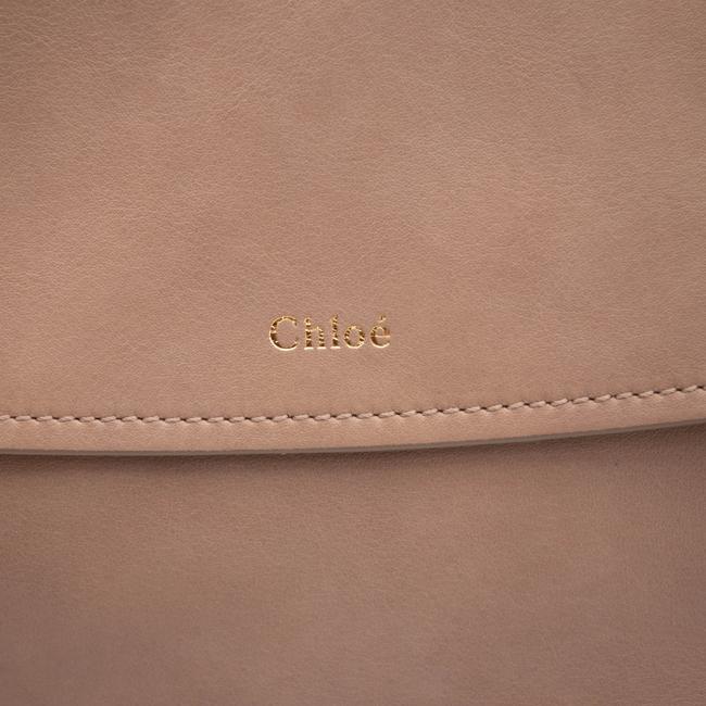 NEW Chloe Hobo Kiss Motty Grey Beige Leather Shoulder Bag