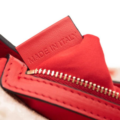 NEW Christian Louboutin Carasky Mini Studded White Shearling Wool Shoulder Bag