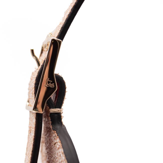 NEW Christian Louboutin Carasky Mini Studded White Shearling Wool Shoulder Bag