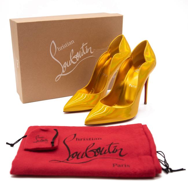 NEW Christian Louboutin Yellow Hot Chick Pointed Toe Eu 38.5 Pumps