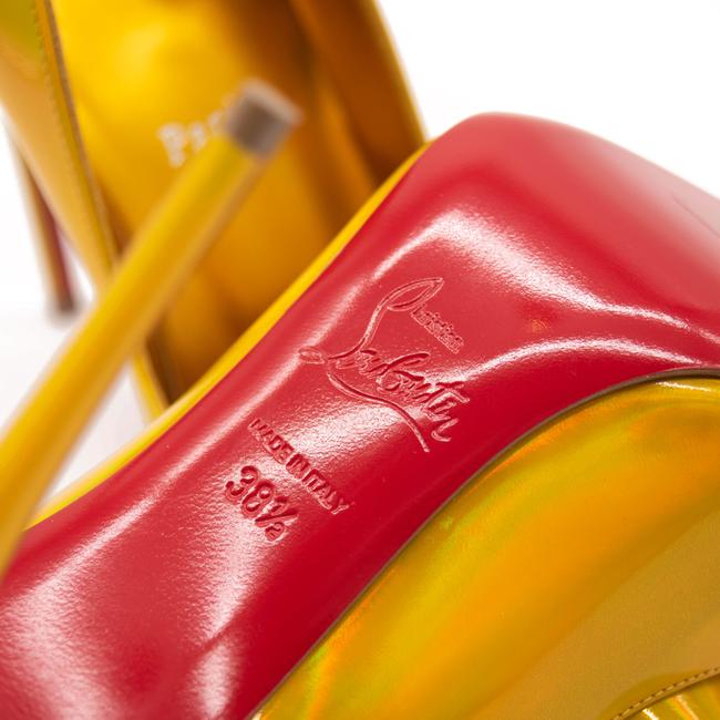NEW Christian Louboutin Yellow Hot Chick Pointed Toe Eu 38.5 Pumps