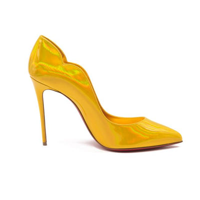NEW Christian Louboutin Yellow Hot Chick Pointed Toe Eu 38.5 Pumps