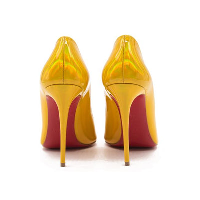 NEW Christian Louboutin Yellow Hot Chick Pointed Toe Eu 38.5 Pumps