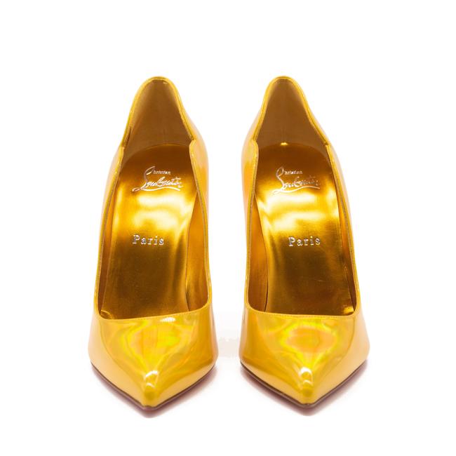 NEW Christian Louboutin Yellow Hot Chick Pointed Toe Eu 38.5 Pumps