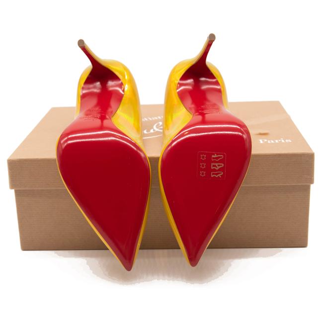 NEW Christian Louboutin Yellow Hot Chick Pointed Toe Eu 38.5 Pumps