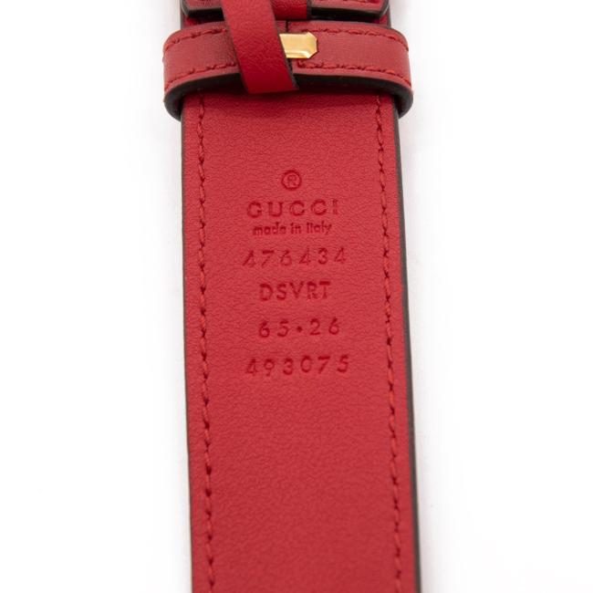 NEW Gucci Belt Marmont 65 Gg Small Matelasse Red Leather Messenger Bag